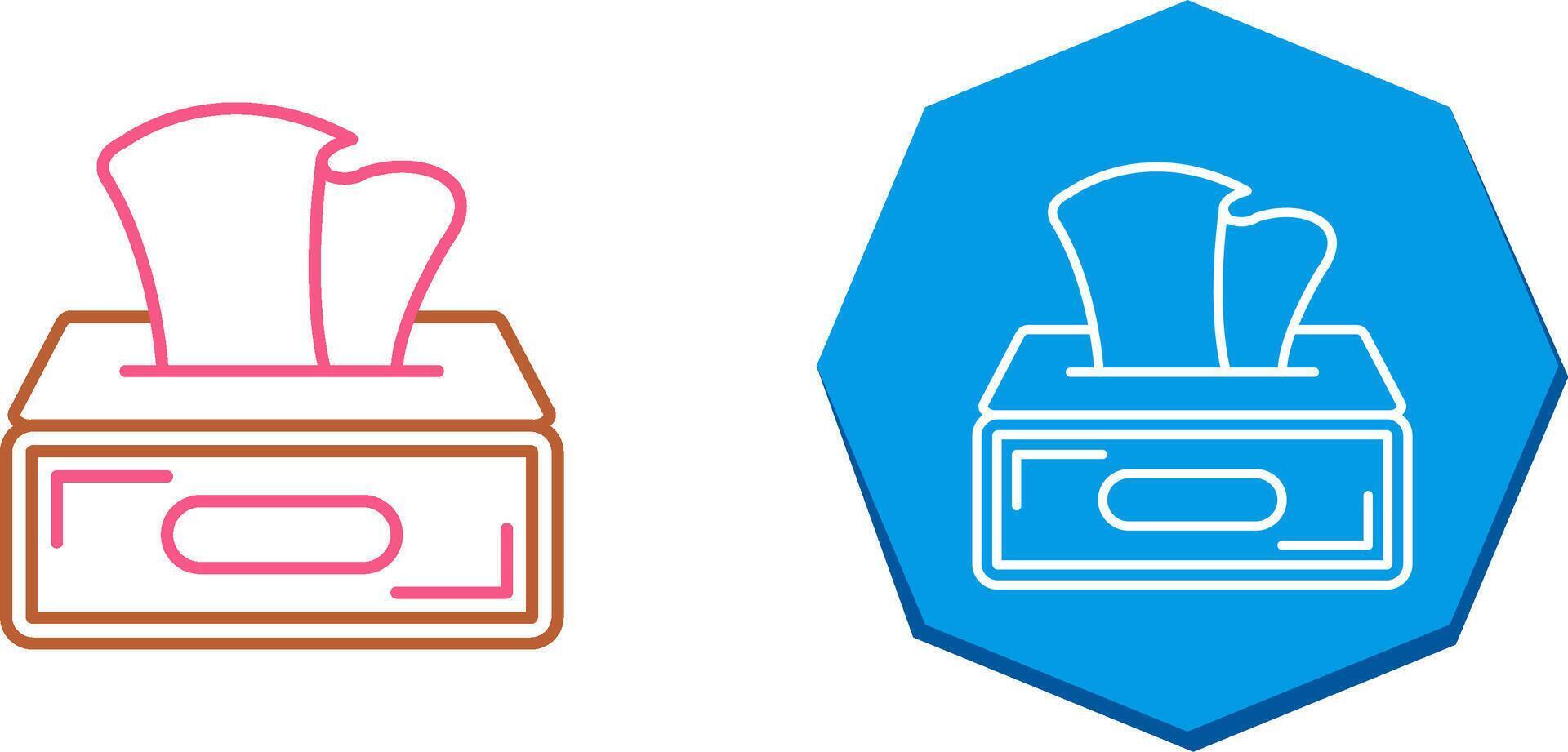 Tissue Box Icon Design vector