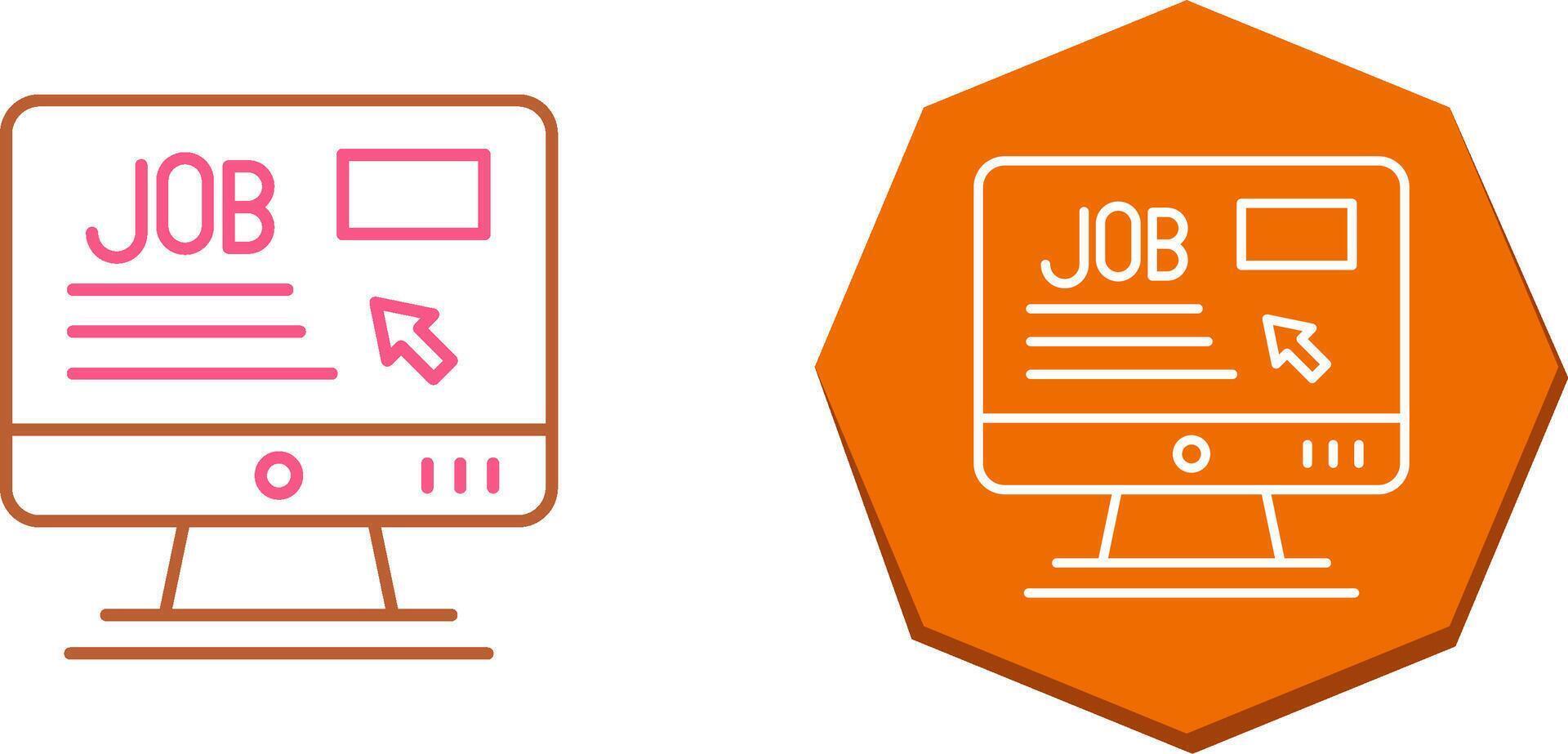 Online Job Icon Design vector