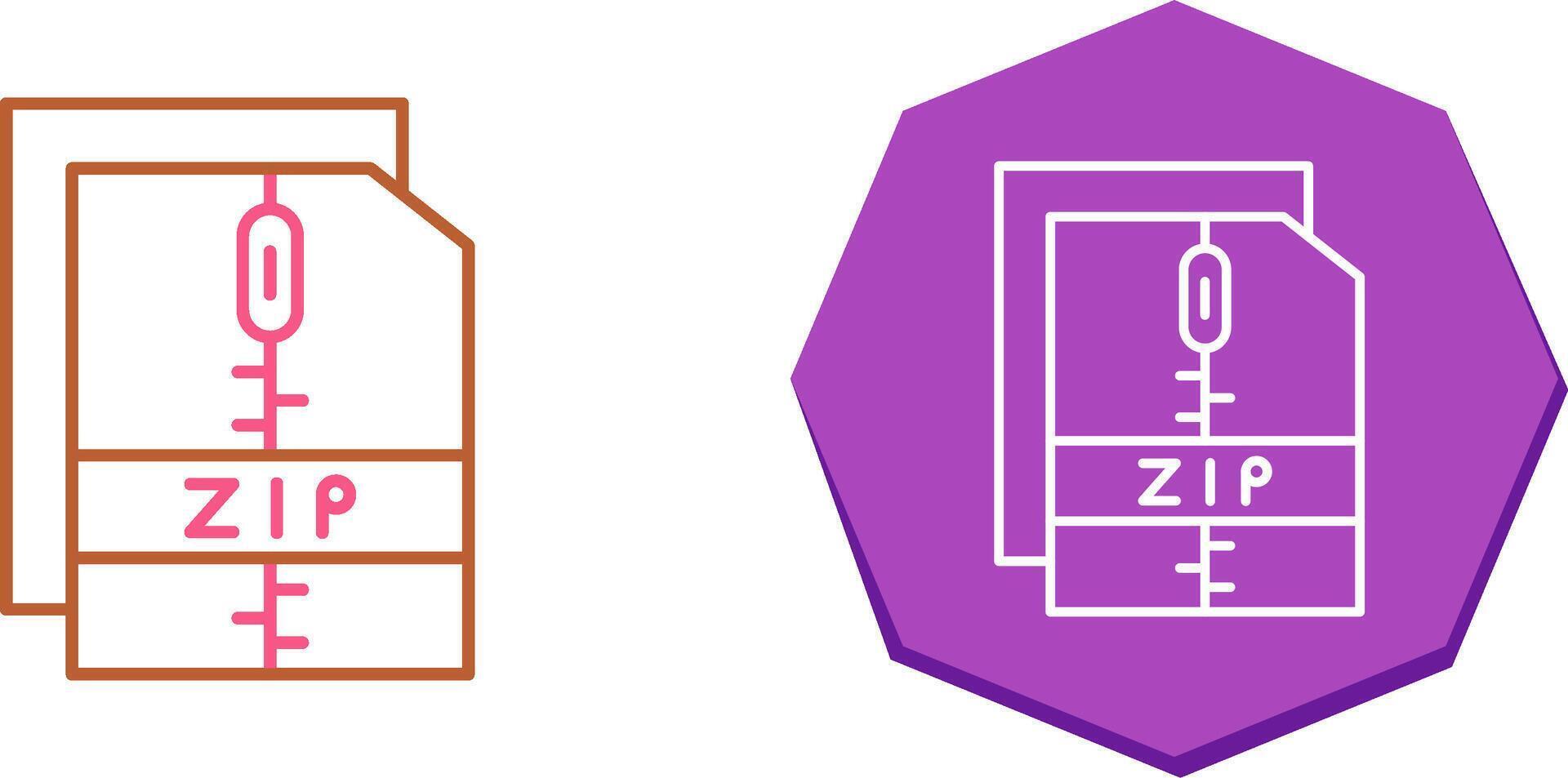 Zip File Icon Design vector