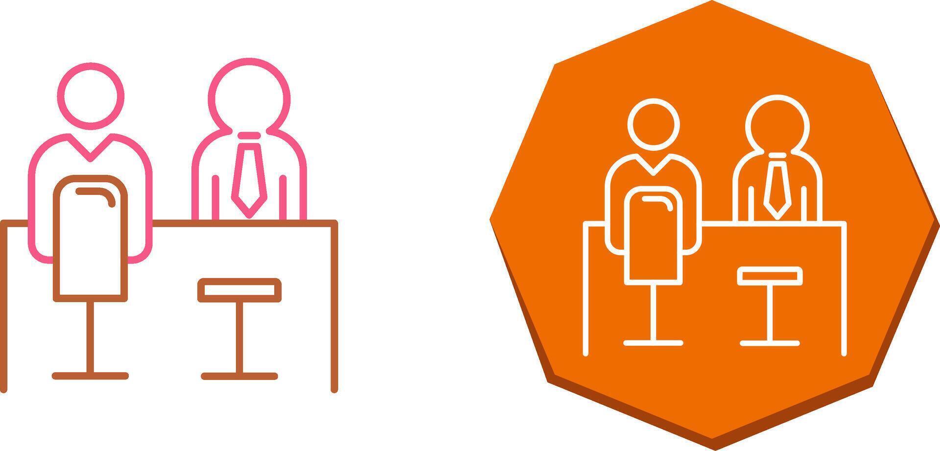 Employee Interview Icon Design vector