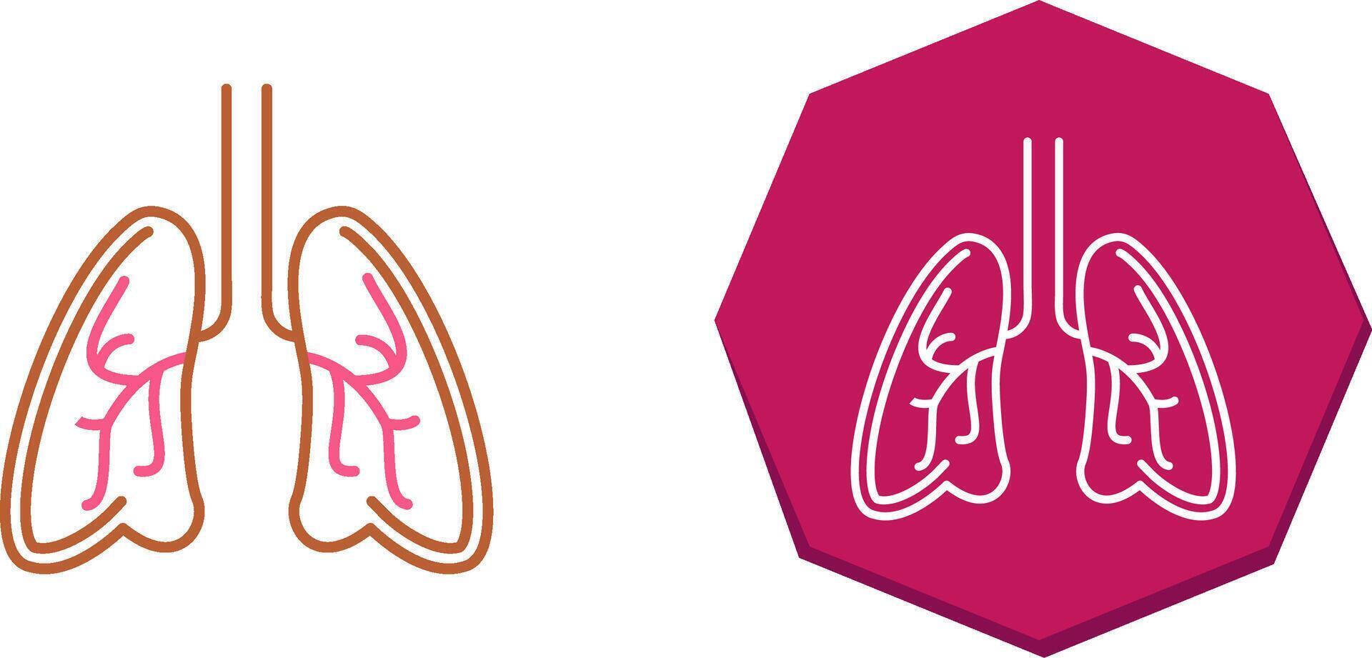 Lungs Icon Design vector