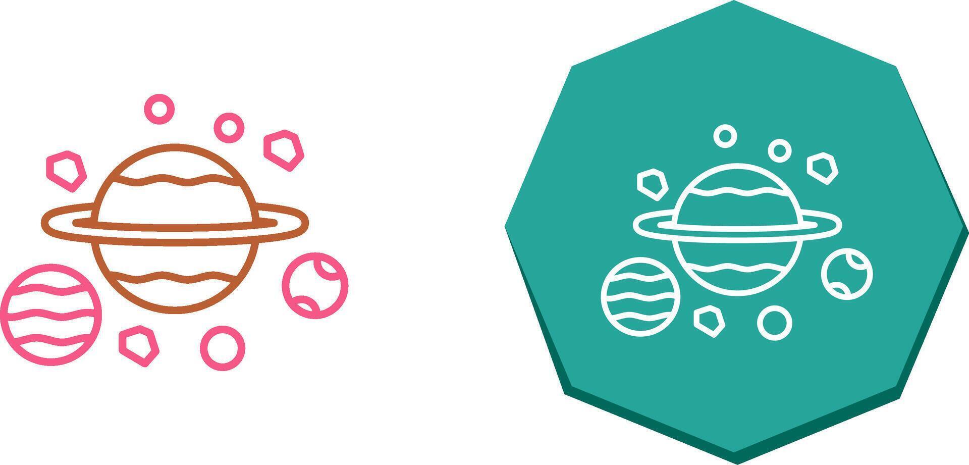Planets Icon Design vector