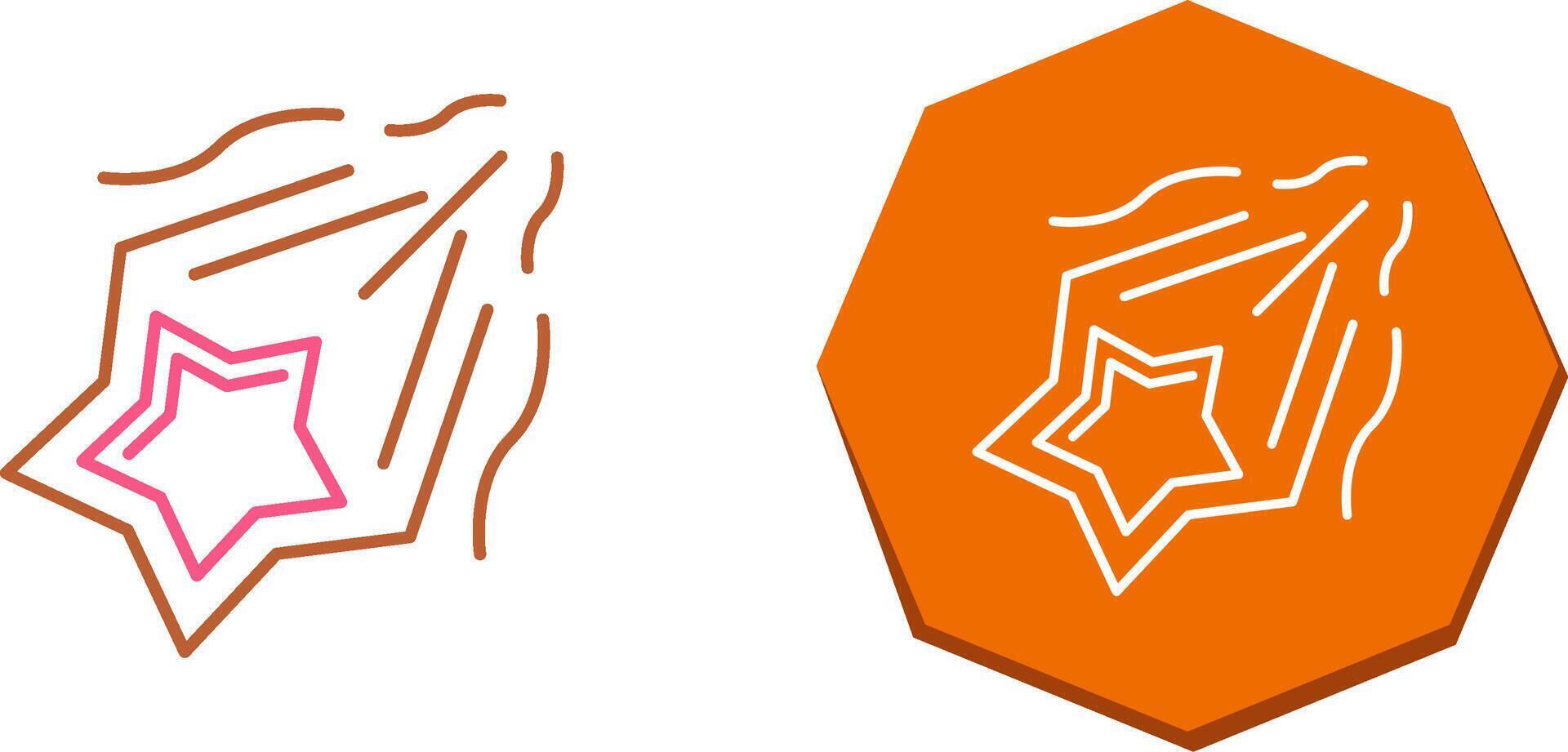 Shooting Star Icon Design vector