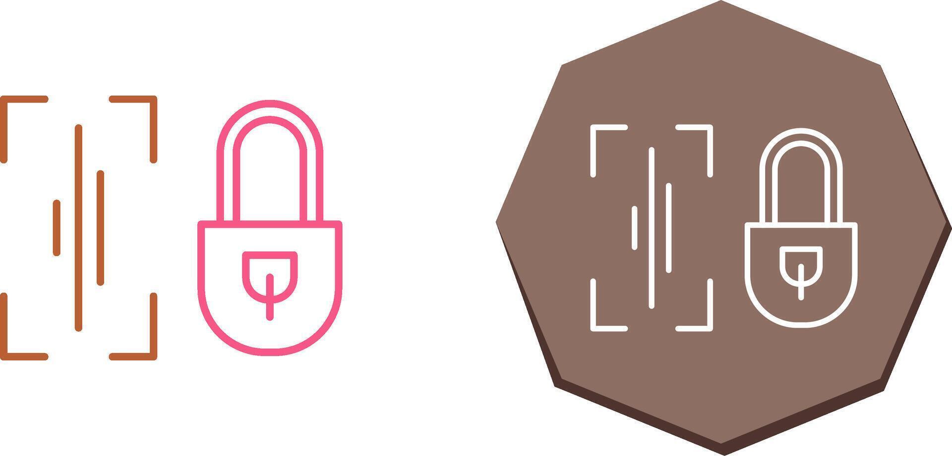 Voice Lock Icon Design vector