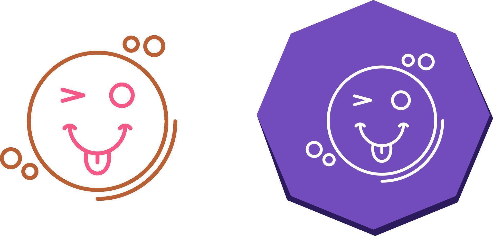 Tongue Out Icon Design vector