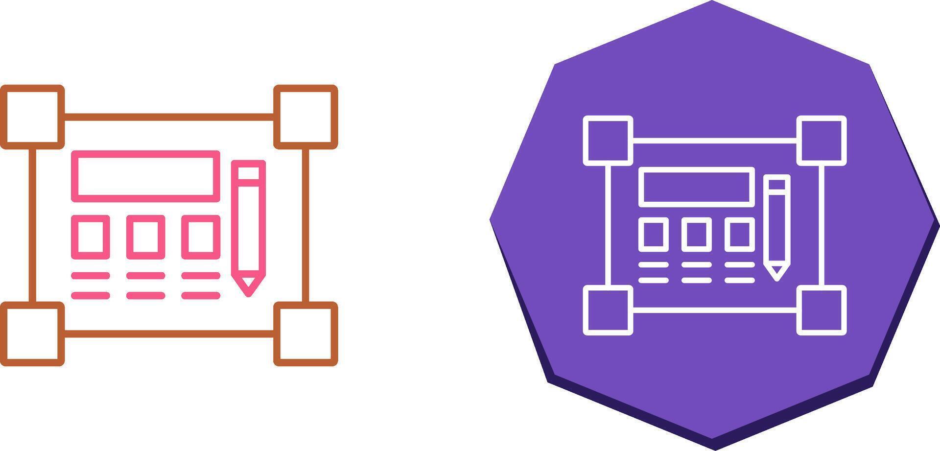 Blueprint Icon Design vector