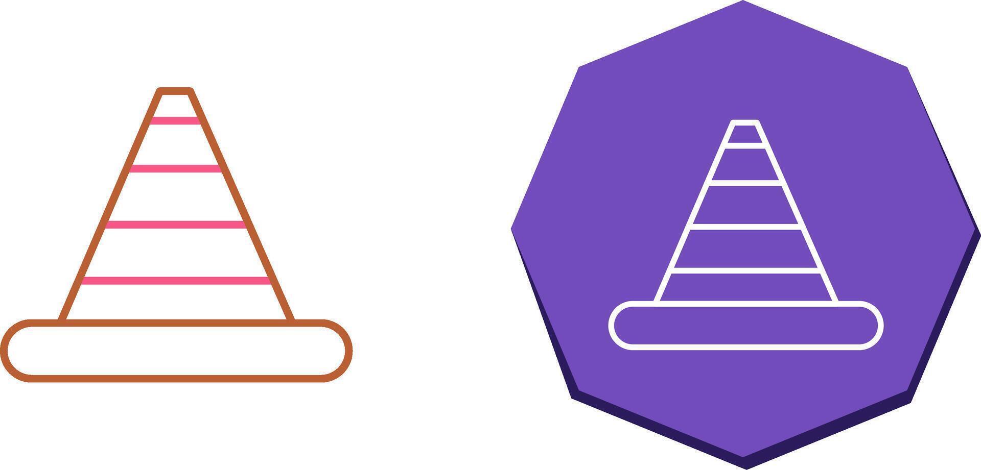 Traffic Cone Icon Design vector