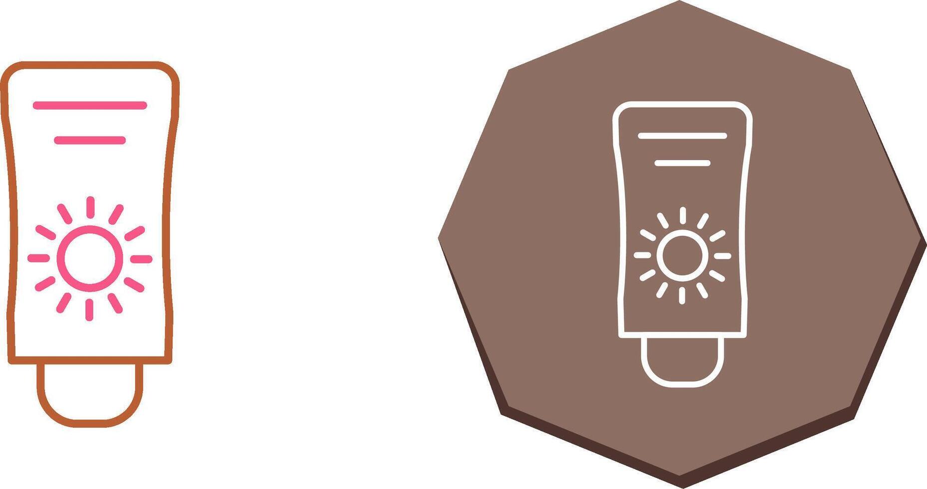 Sun Cream Icon Design vector