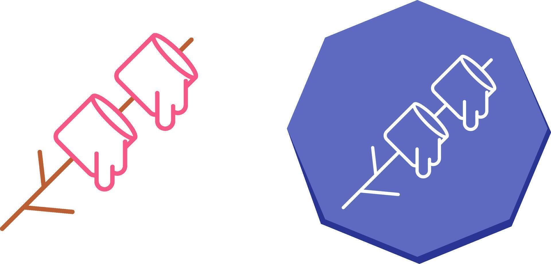 Marshmallows Icon Design vector