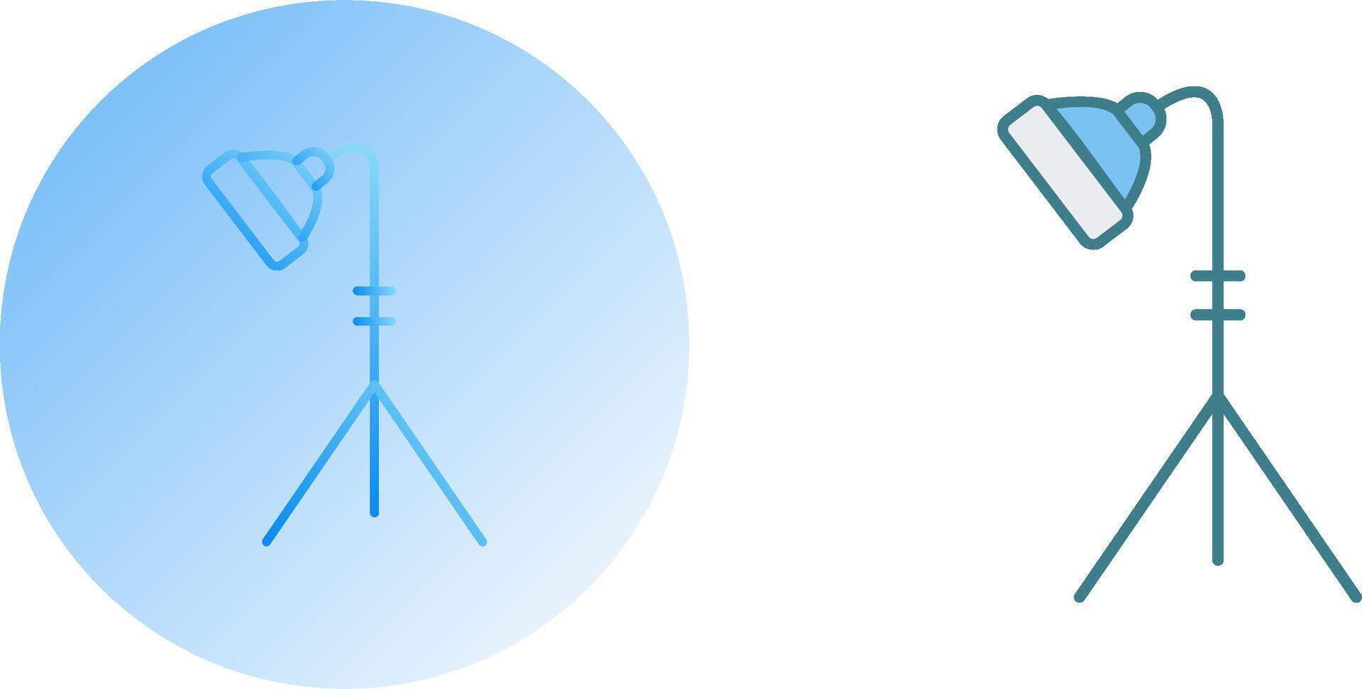 Unique Light Stand Icon Design vector
