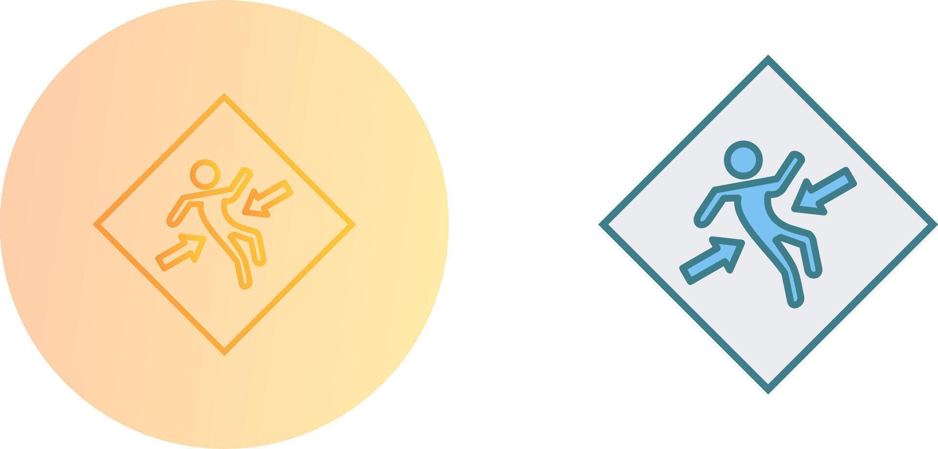Crush Zone Icon Design vector