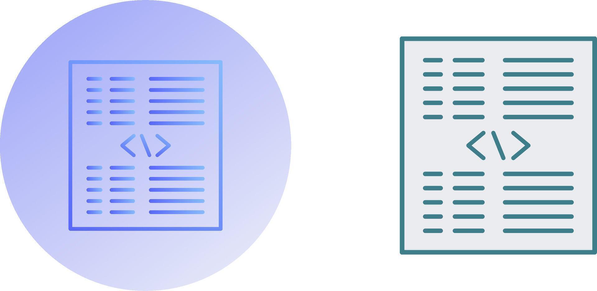 Piece of Code Icon Design vector