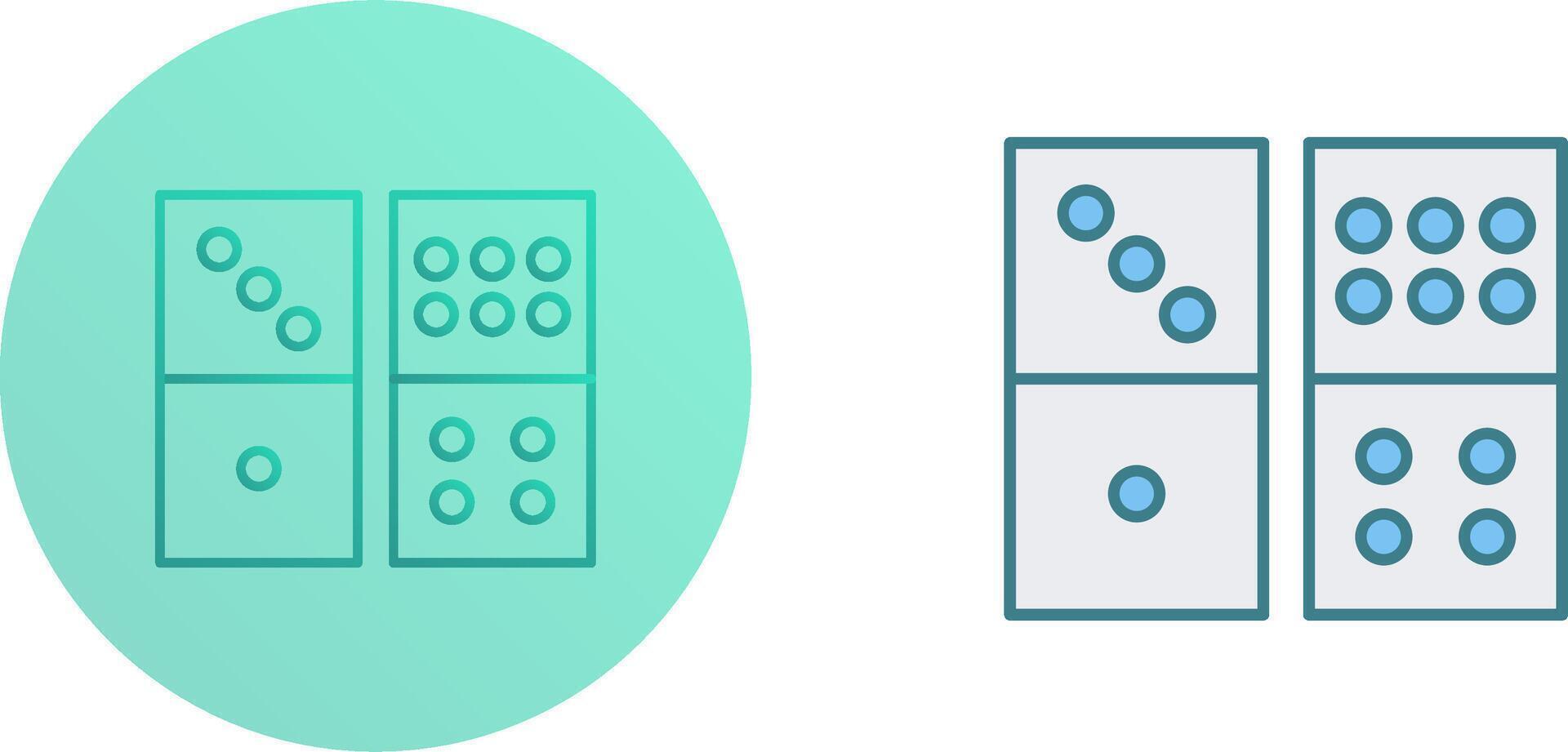 Domino Game Icon Design vector