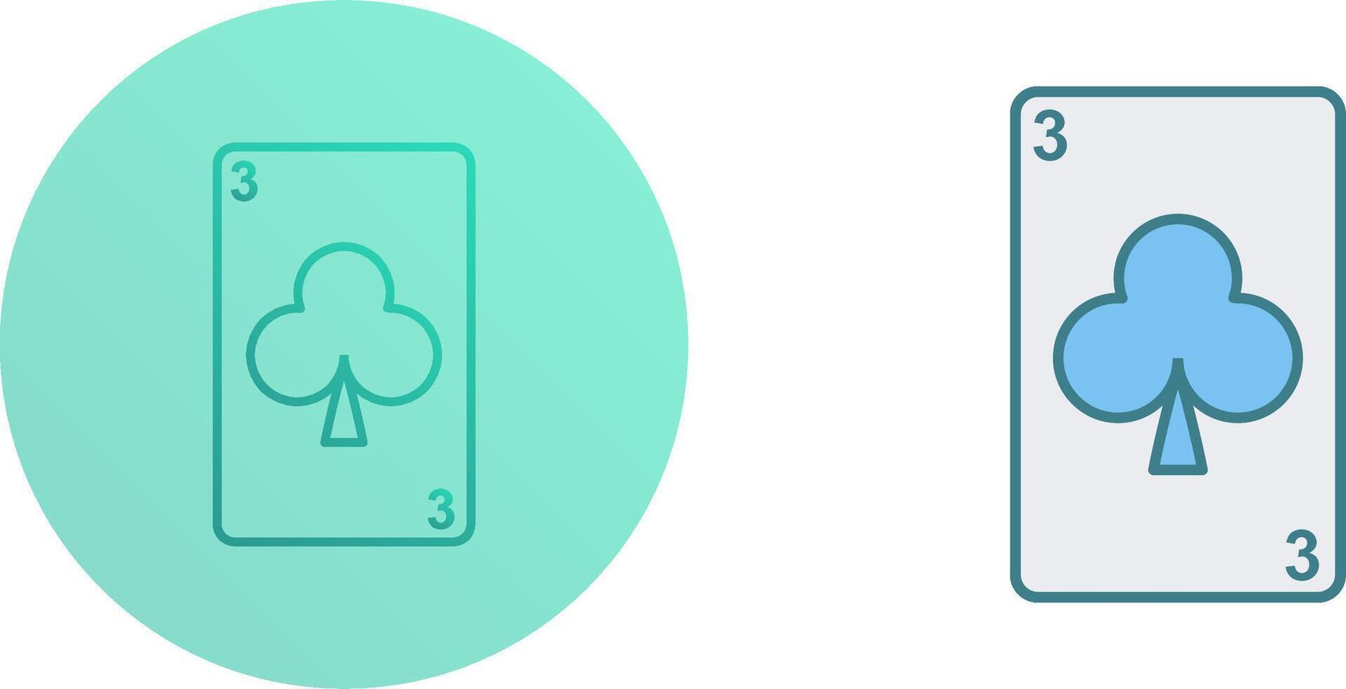 Clubs Card Icon Design vector