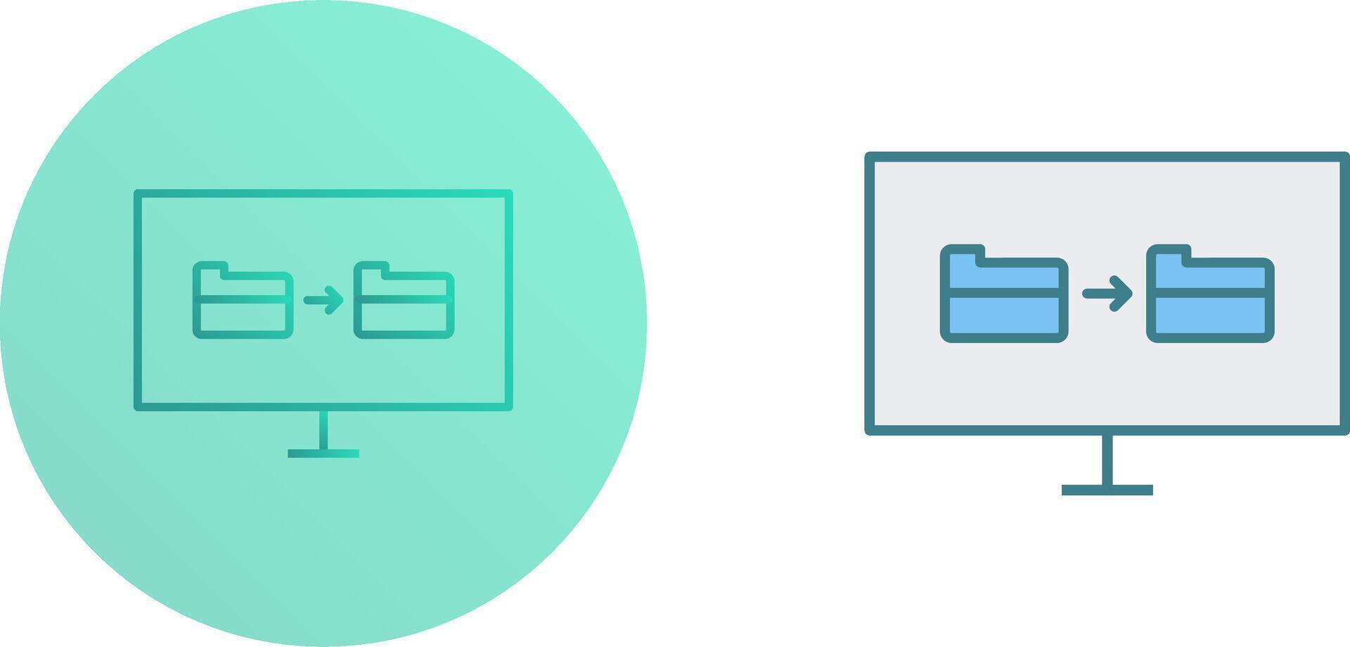 Unique File Sharing Icon Design vector