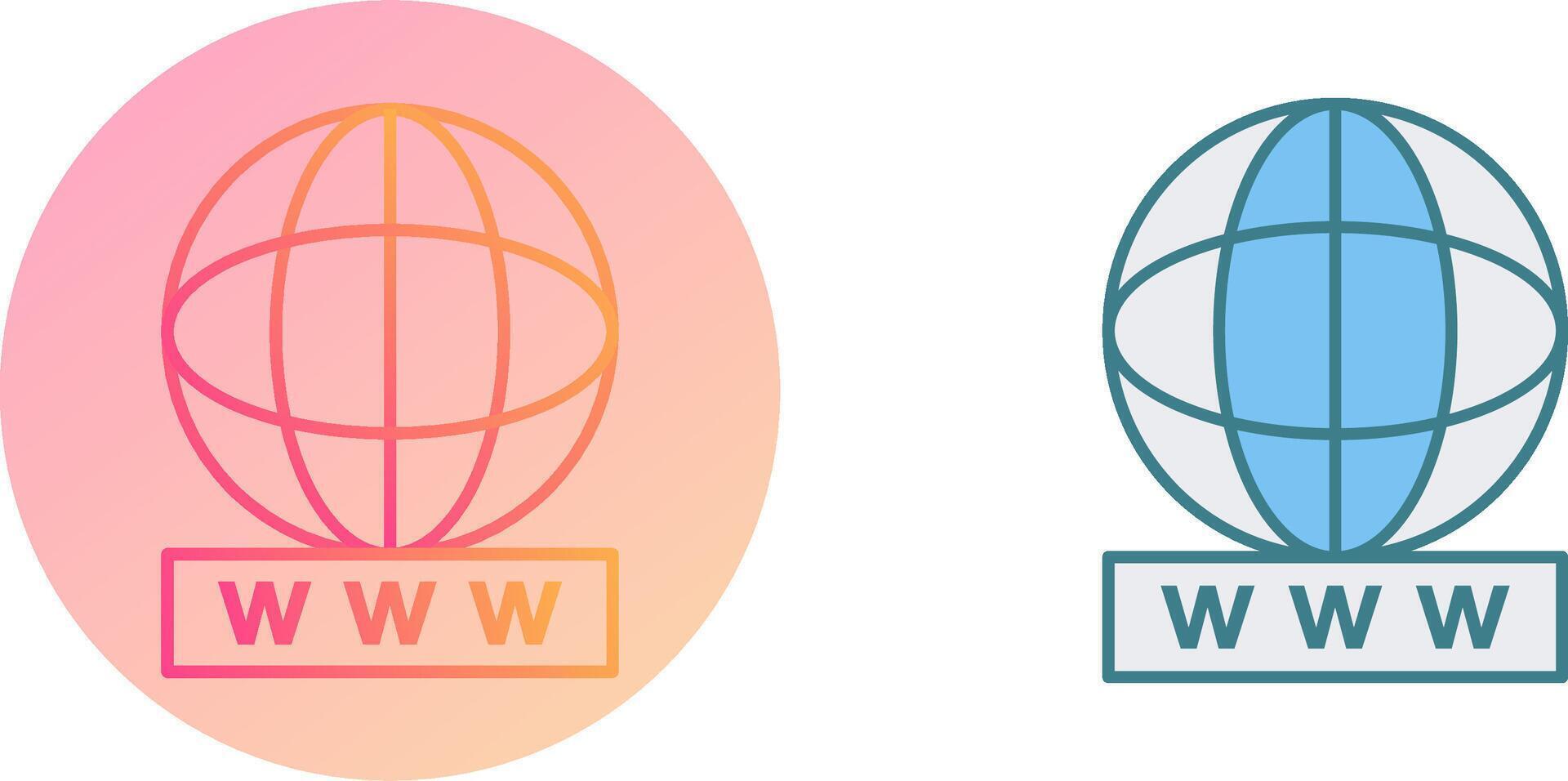 Unique World Wide Web Icon Design vector