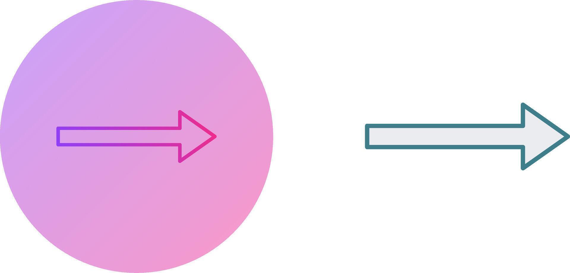 Unique Right Arrow Icon Design vector
