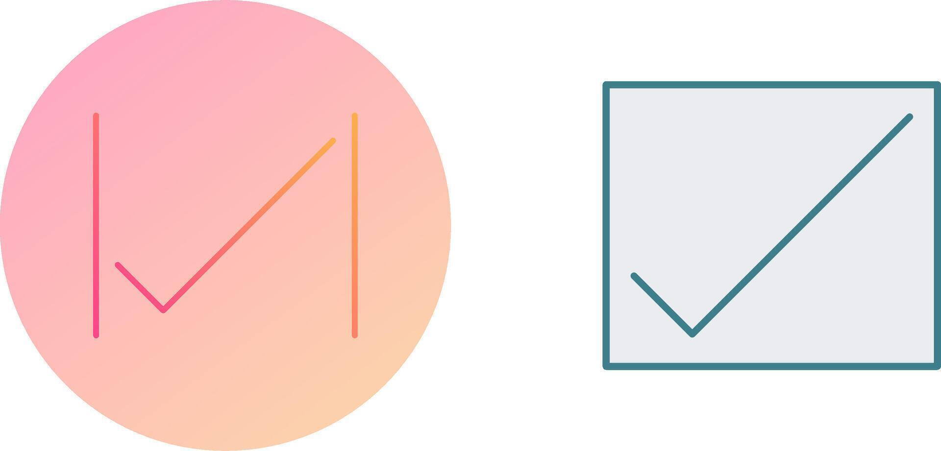 Unique Tick Icon Design vector