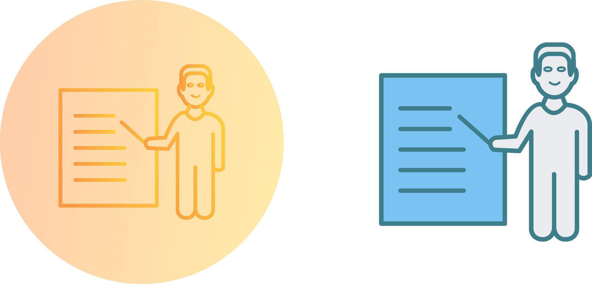 Unique Male Presenter Icon Design vector