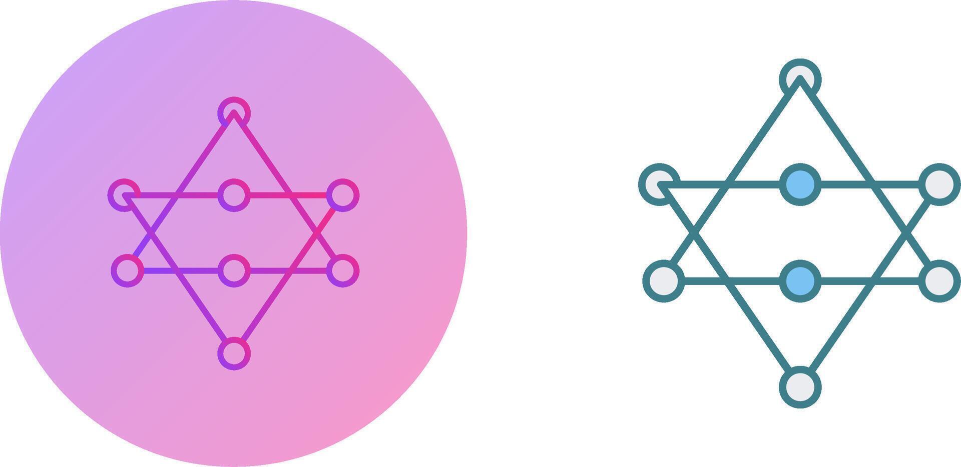 Unique Networks Icon Design vector