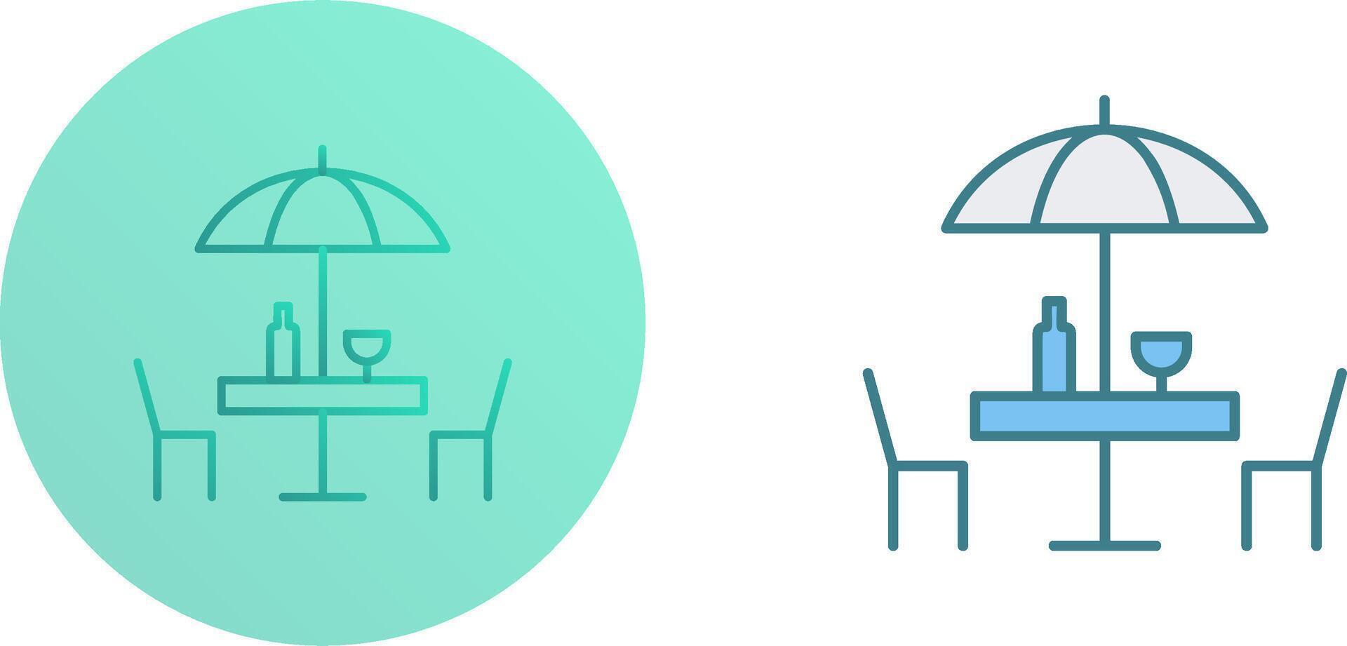 Unique Cafe Table Icon Design vector
