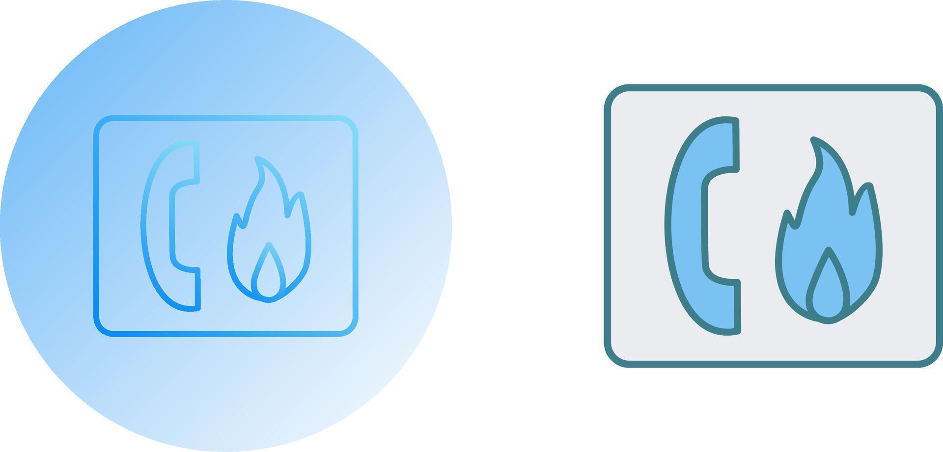 Unique Fire Emergency Icon Design vector