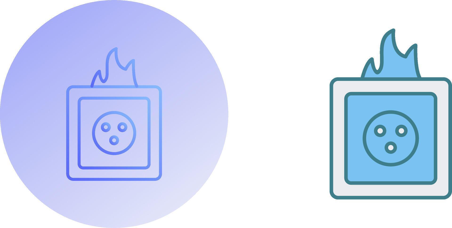 Unique Fire in Socket Icon Design vector