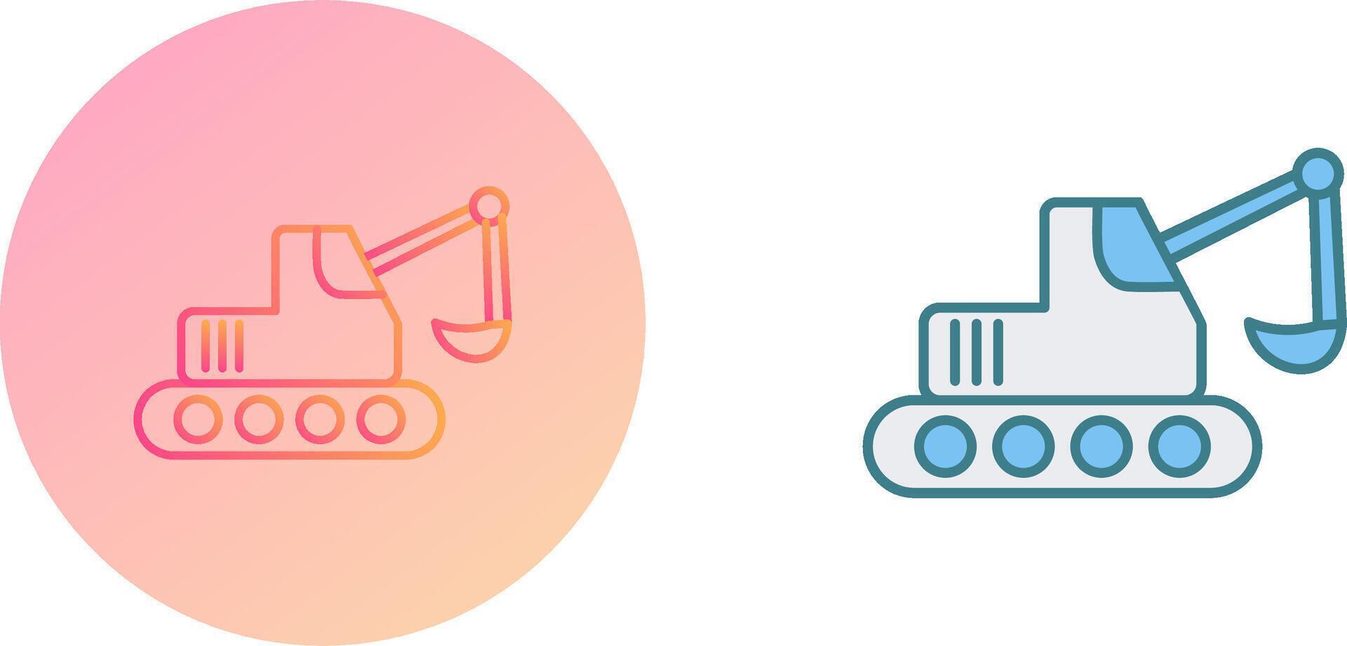 Escavator Icon Design vector