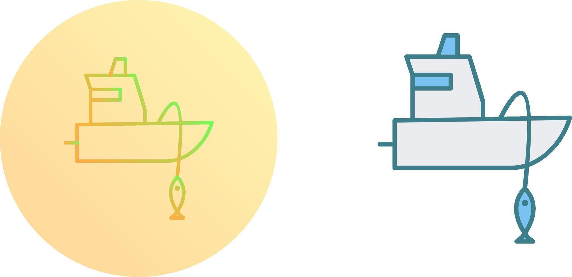 Fishing Boat Icon Design vector