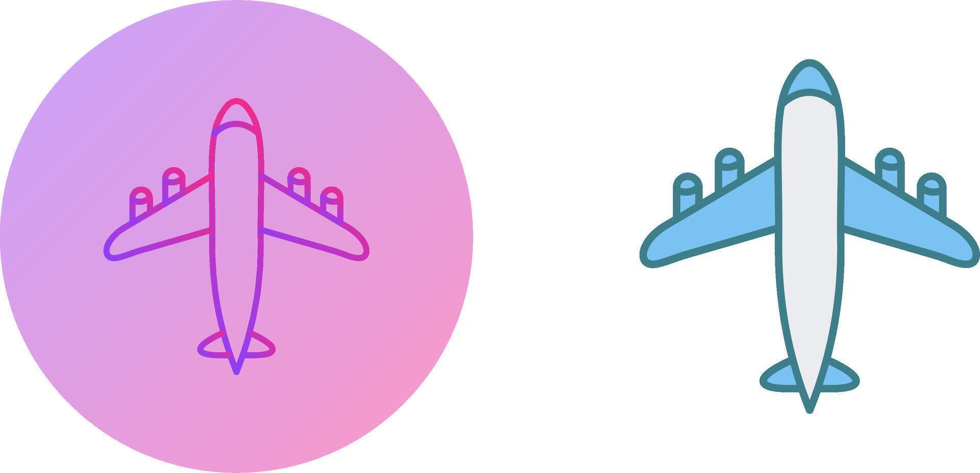 Flying Airplane Icon Design vector