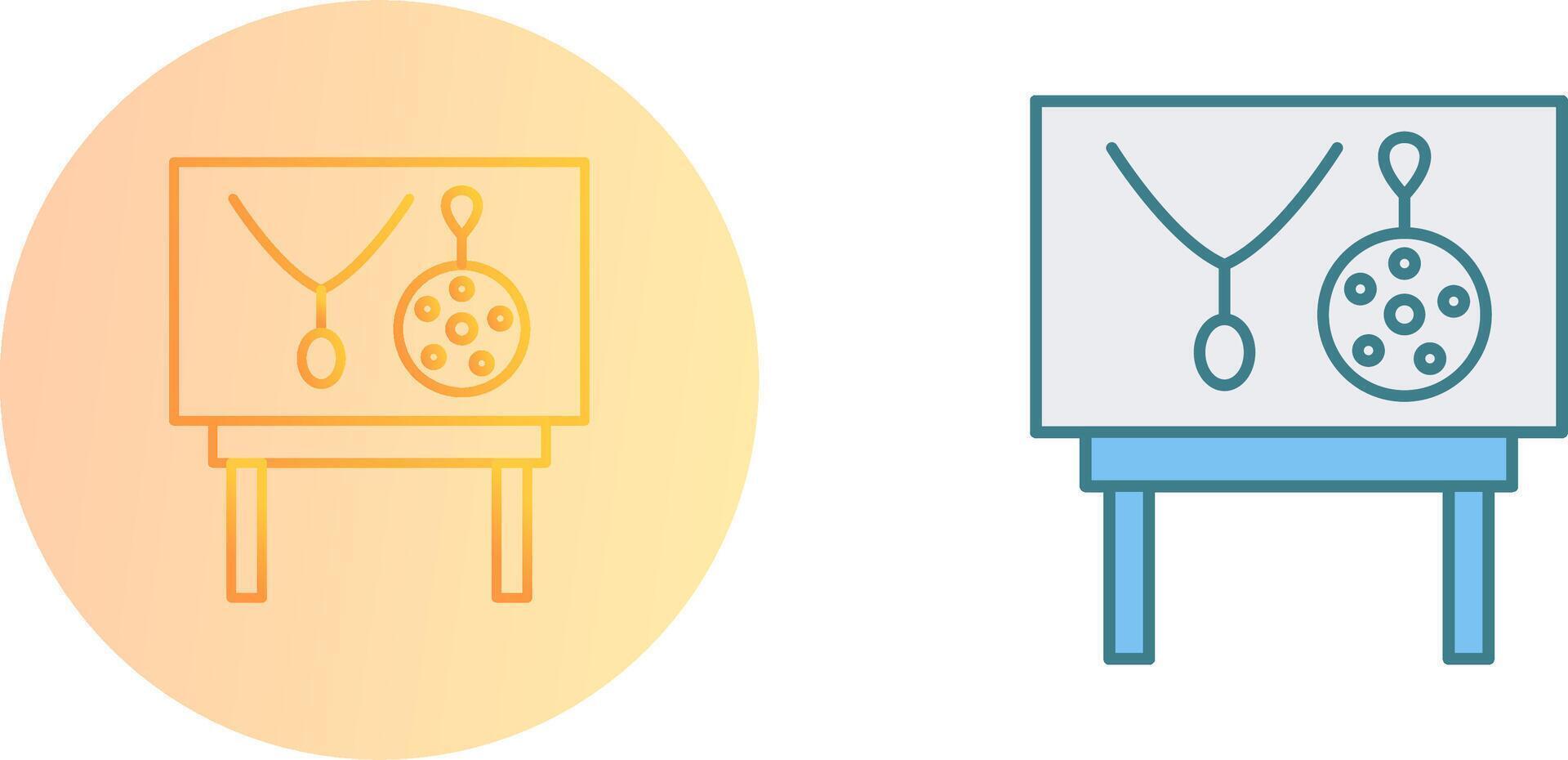 Jewel Exhibit Icon Design vector