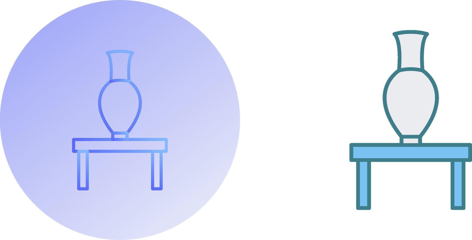 Vase Exhibit Icon Design vector
