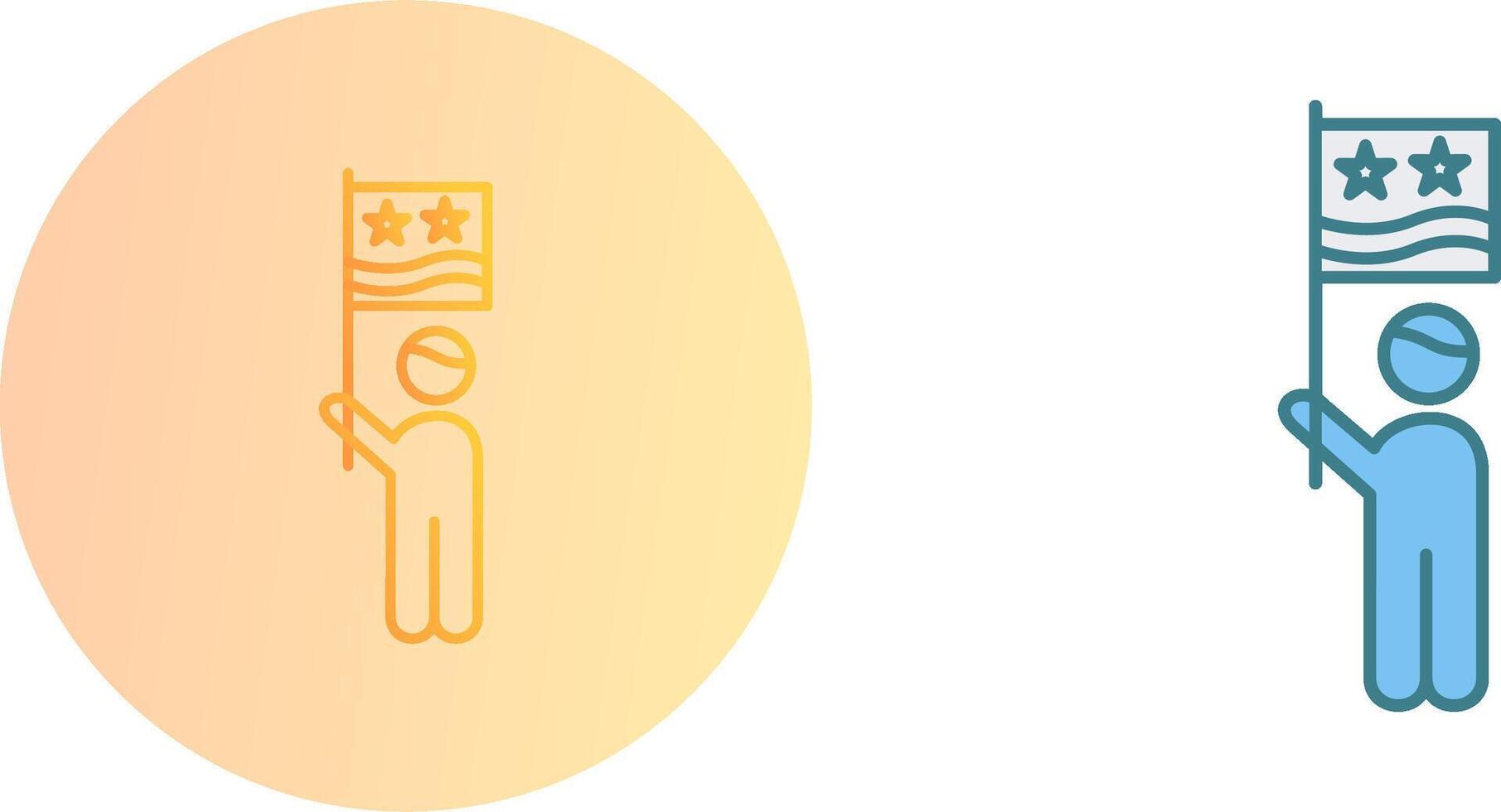 Raising Flag Icon Design vector