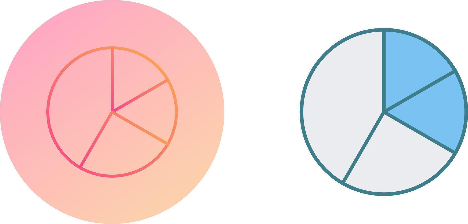 Pie Chart Icon Design vector
