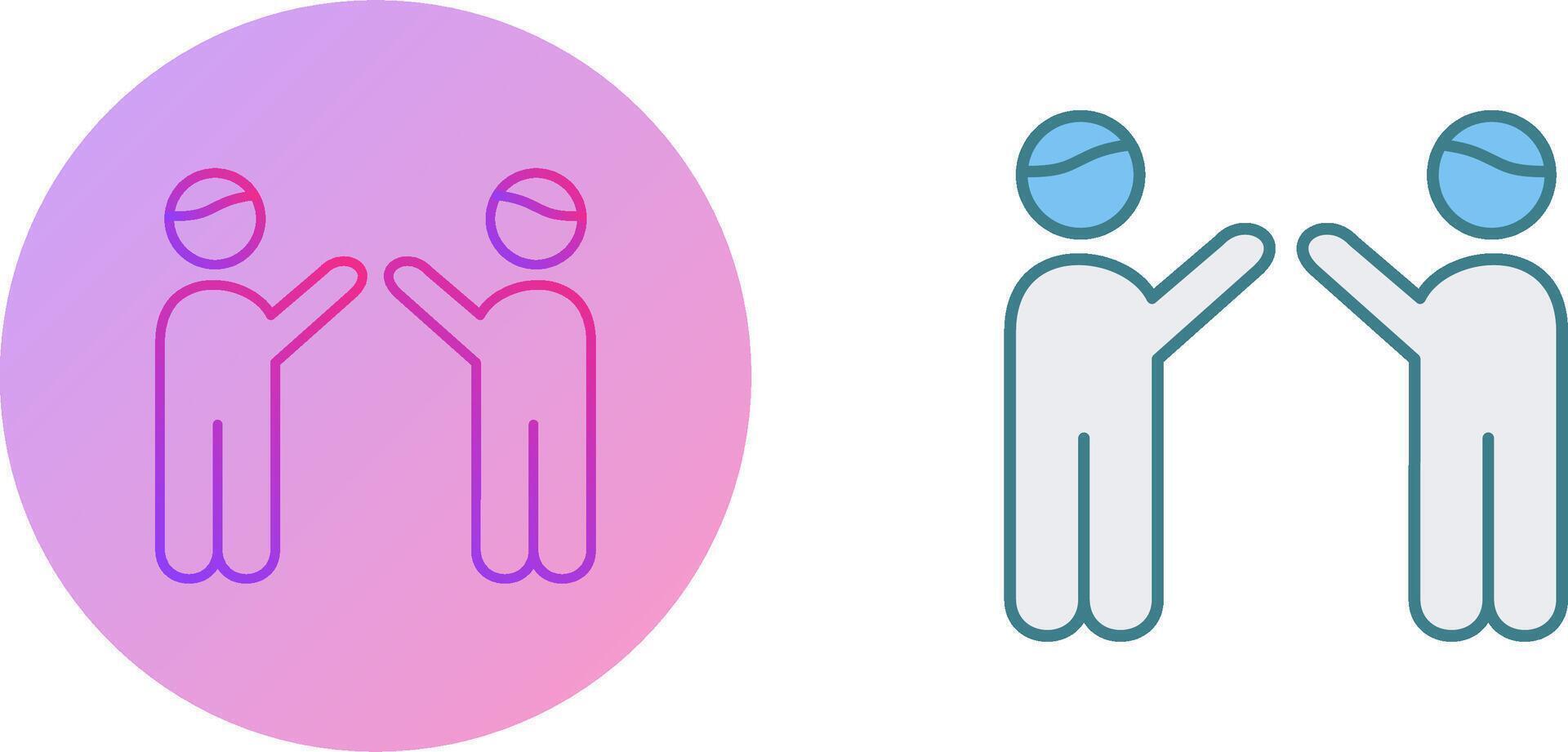 Waing to people Icon Design vector
