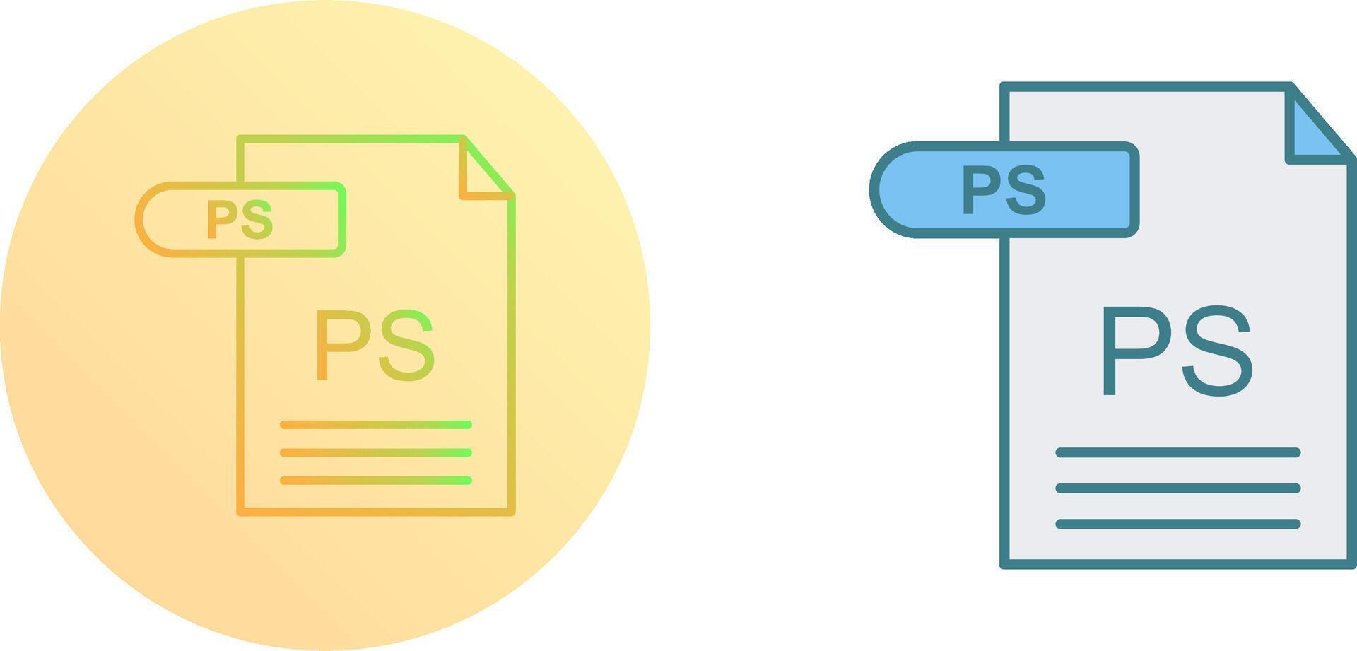 PS Icon Design vector