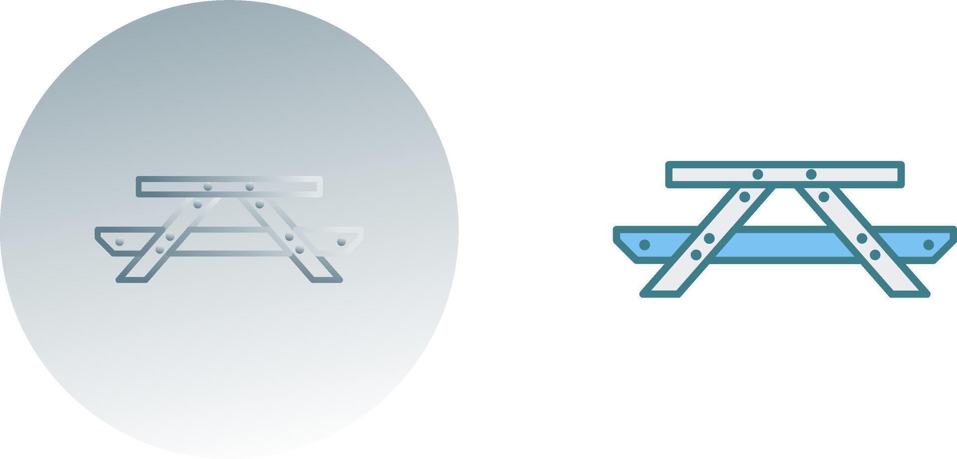 Picnic of Table Icon Design vector