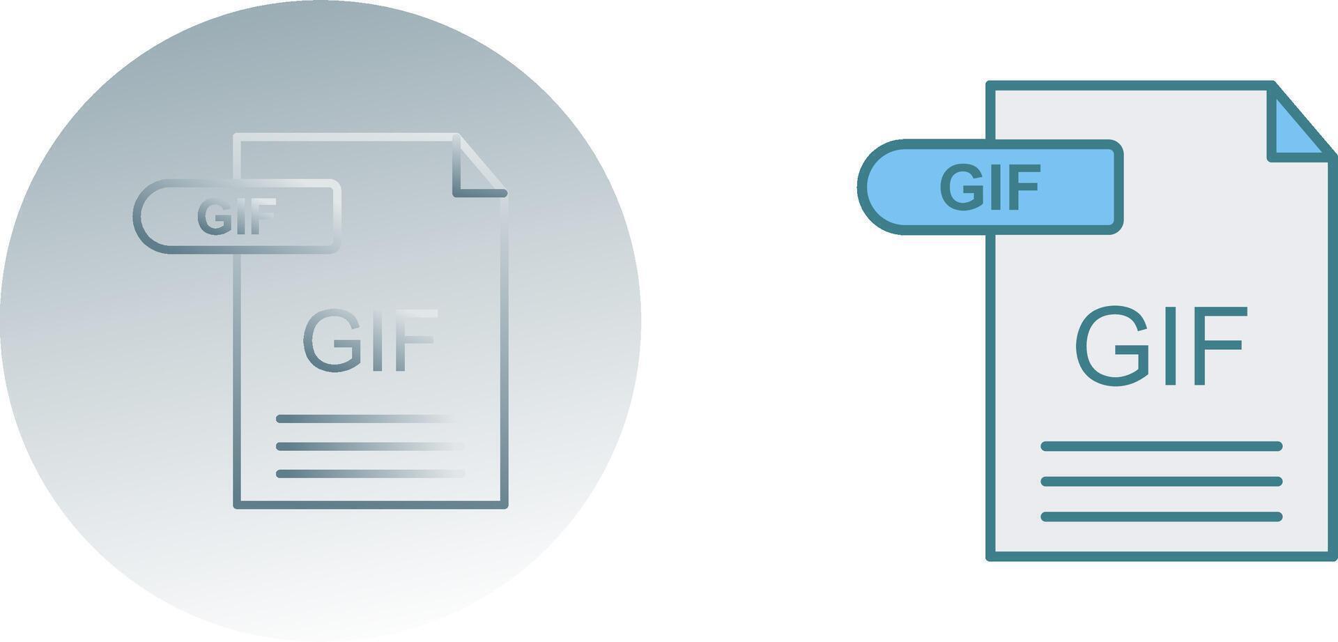 GIF Icon Design vector