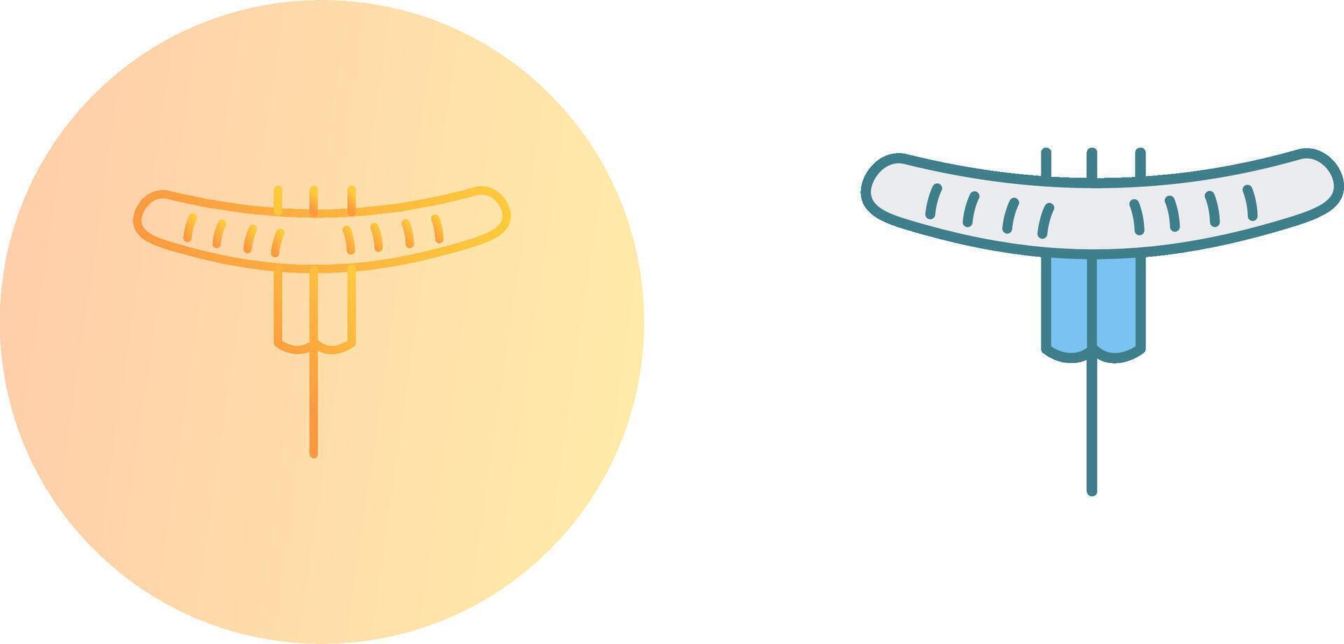 Sausage on Fork Icon Design vector