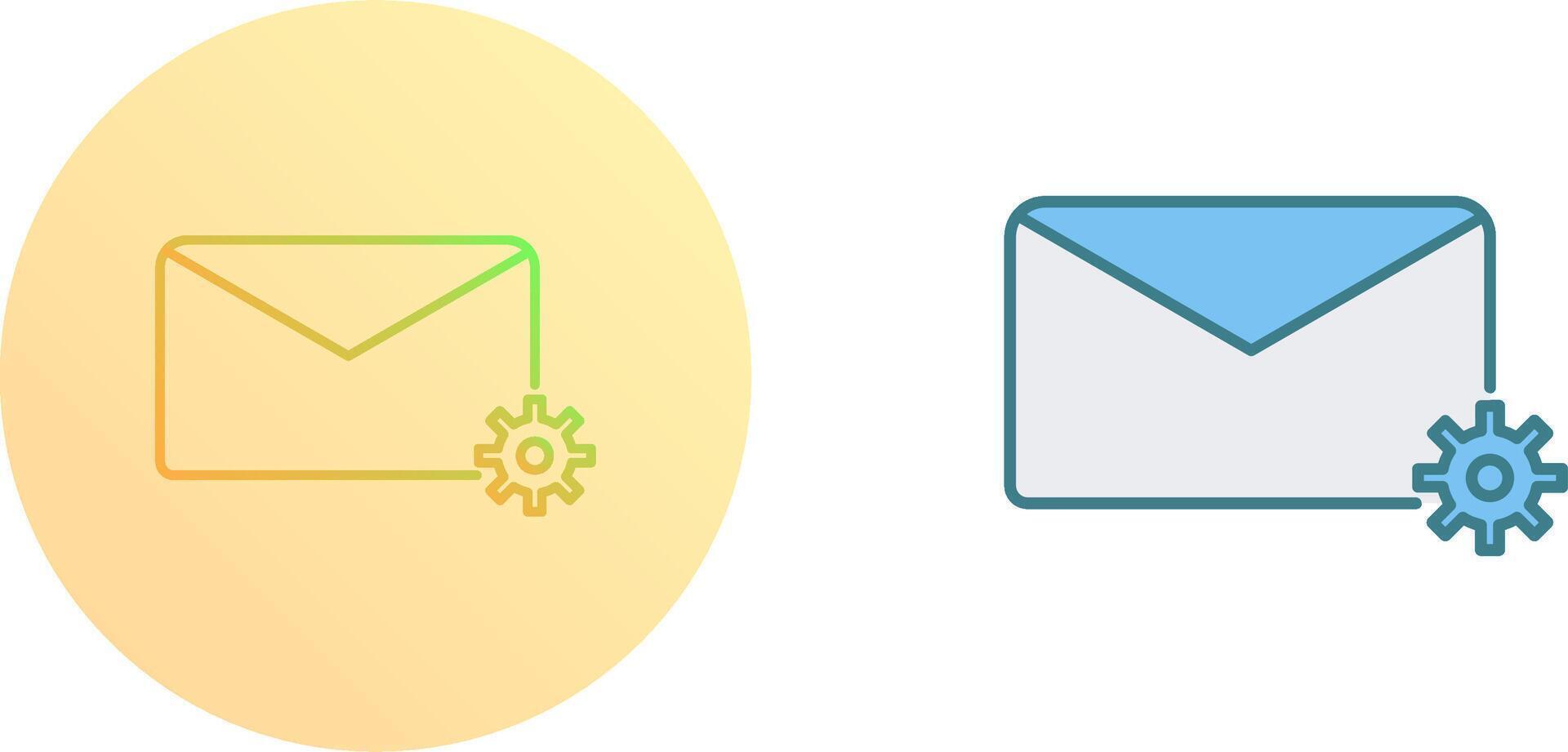 Message Settings Icon Design vector
