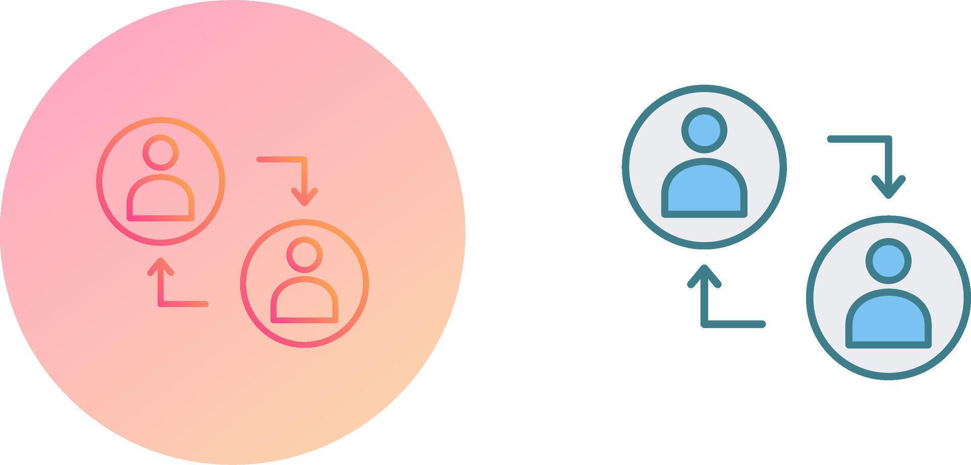 Connected Profiles Icon Design vector
