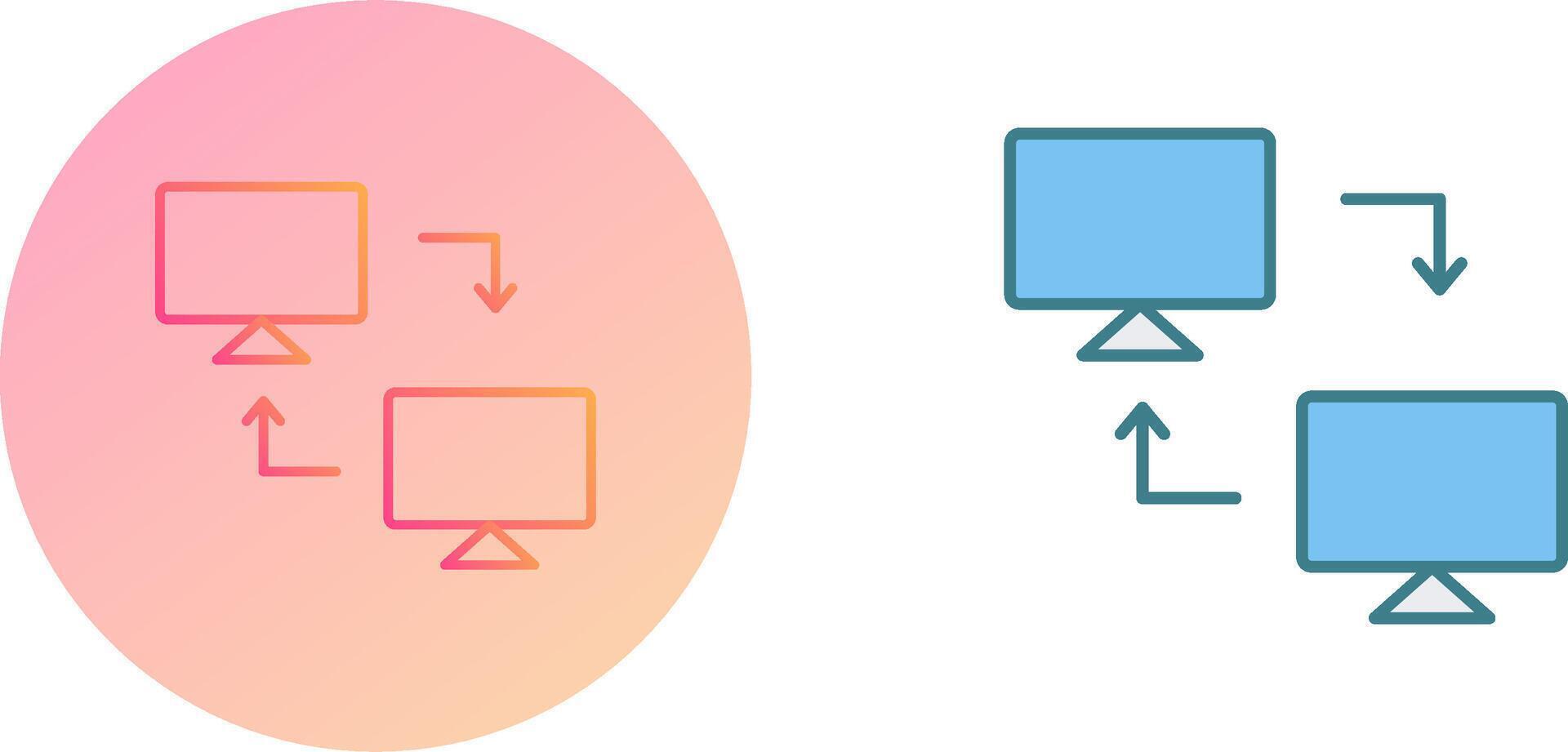Sharing Systems Icon Design vector