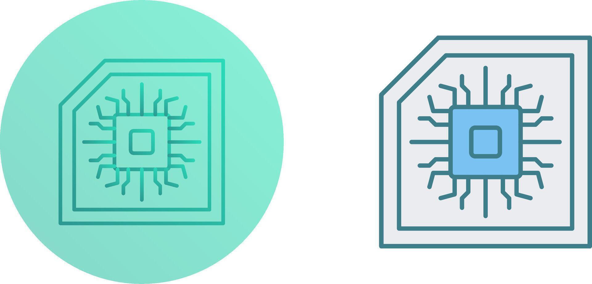 Chip Icon Design vector