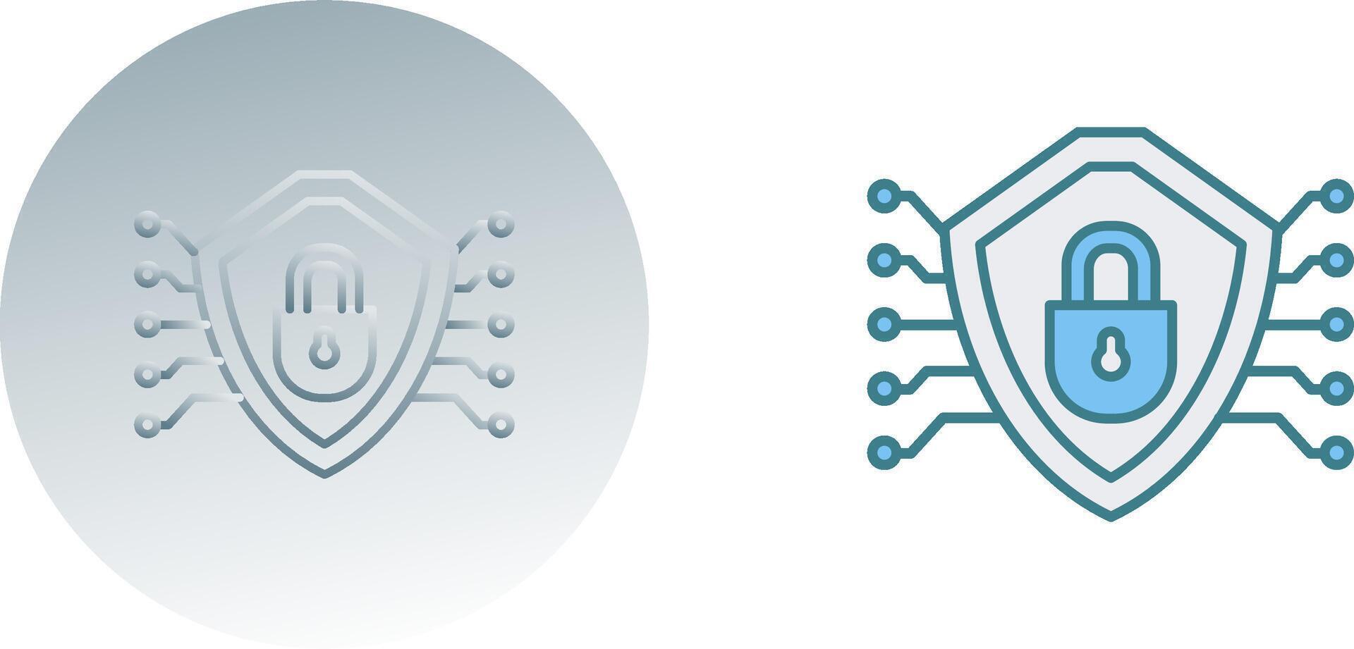 Cyber Security Icon Design vector