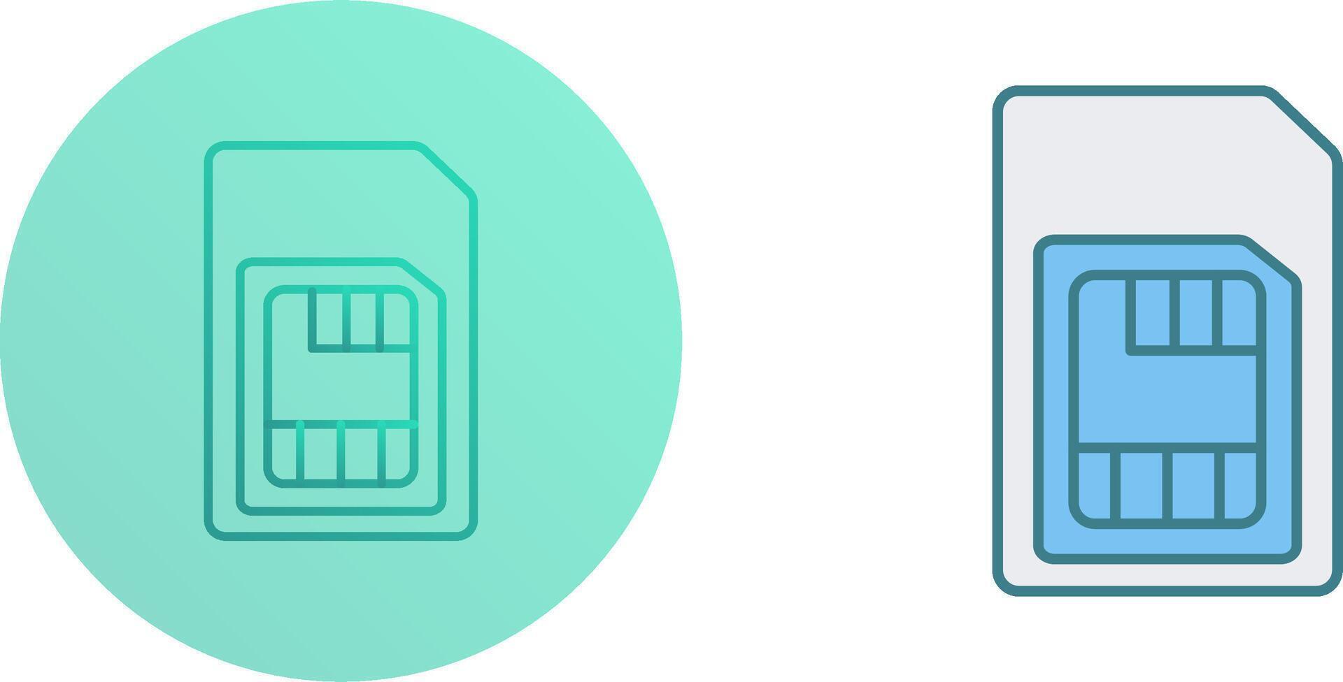 Sim Card Icon Design vector