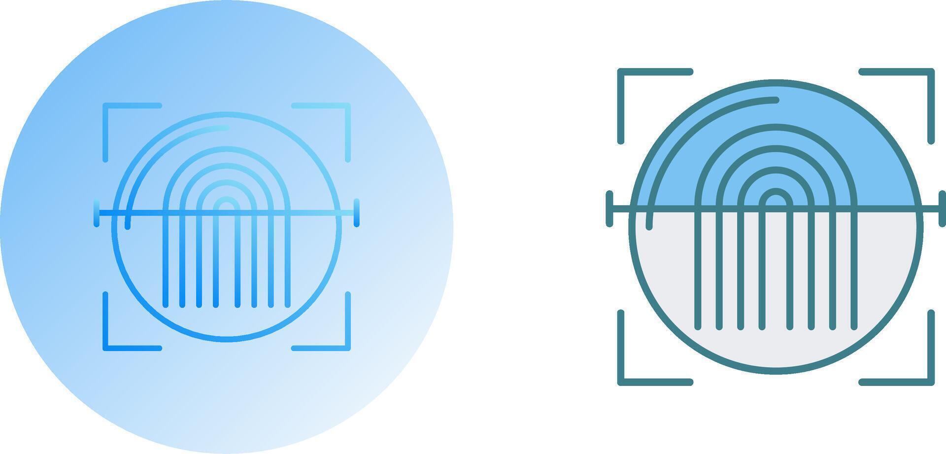 Fingerprint Scanner Icon Design vector