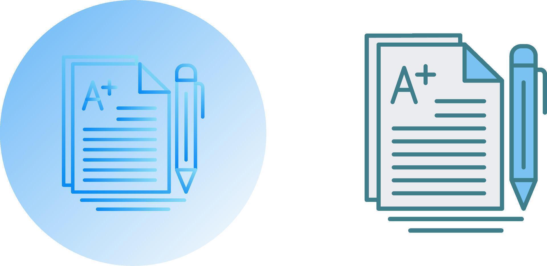 A Grade Icon Design vector