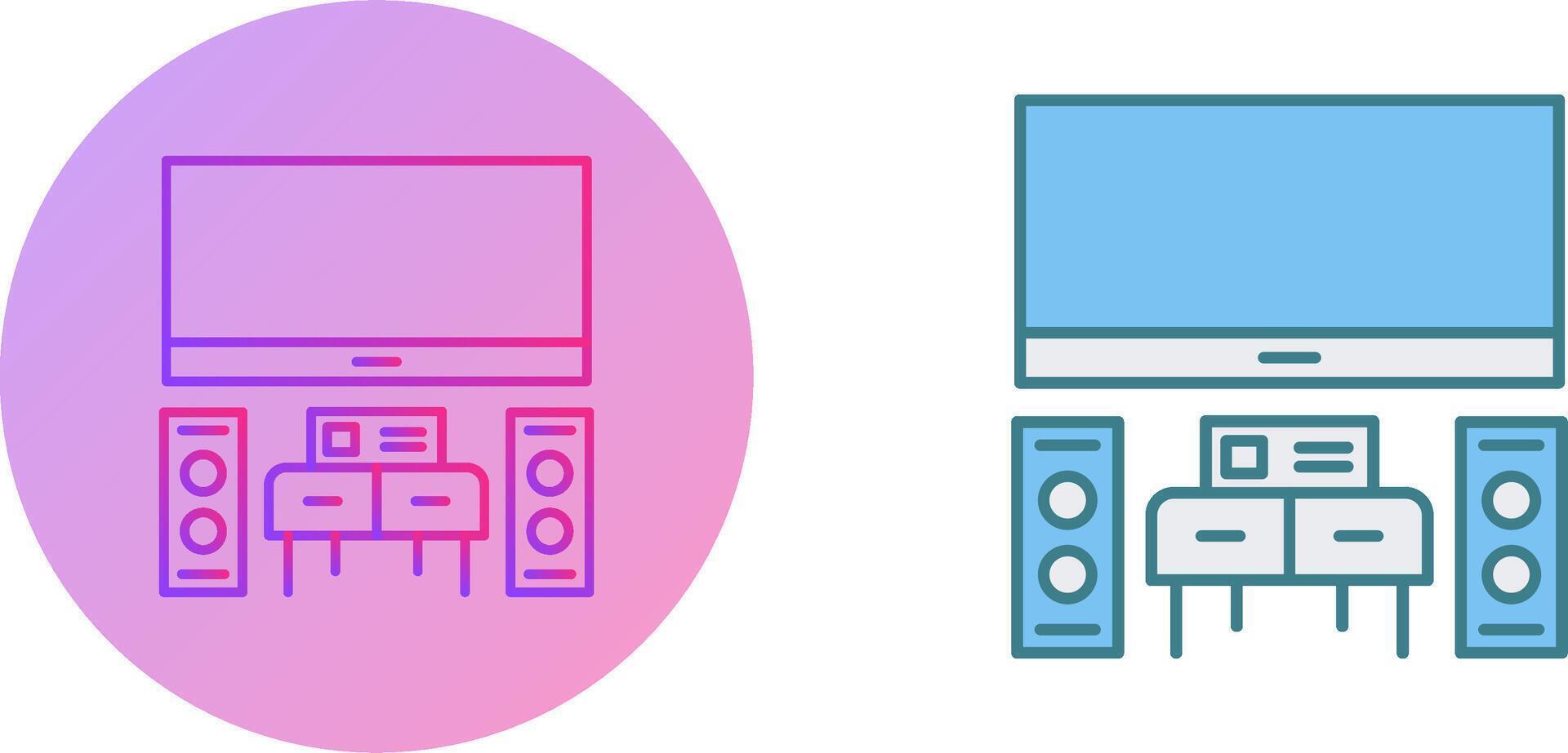 Home Theater Icon Design vector