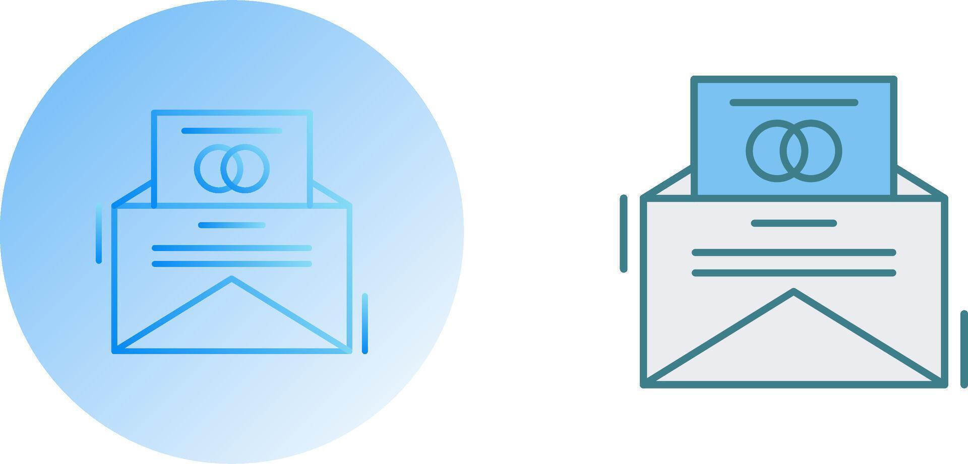 Invitation Card Icon Design vector