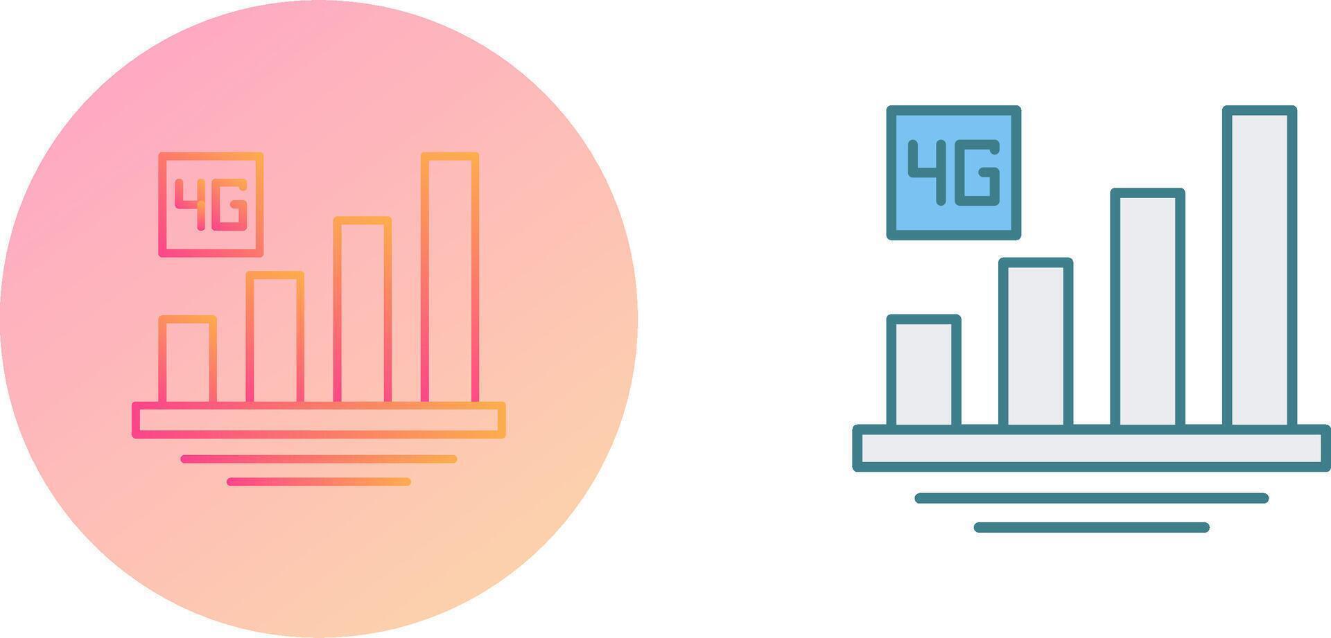 4G Icon Design vector